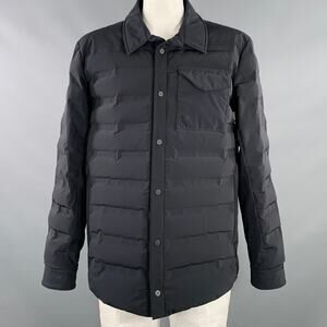 AZTECH Size XXL Black Quilted Polyamide Blend Snaps Coat